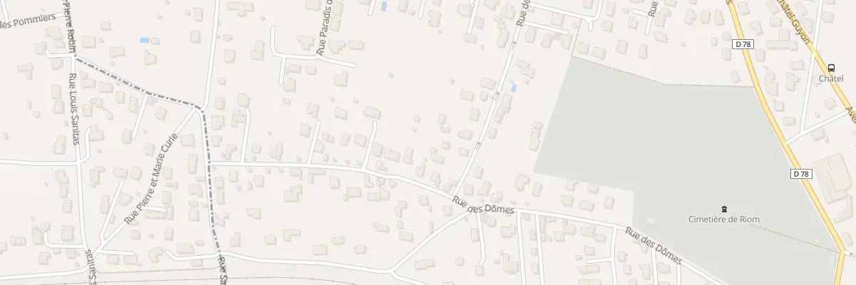 Plan du 33 Rue des Dômes à Riom