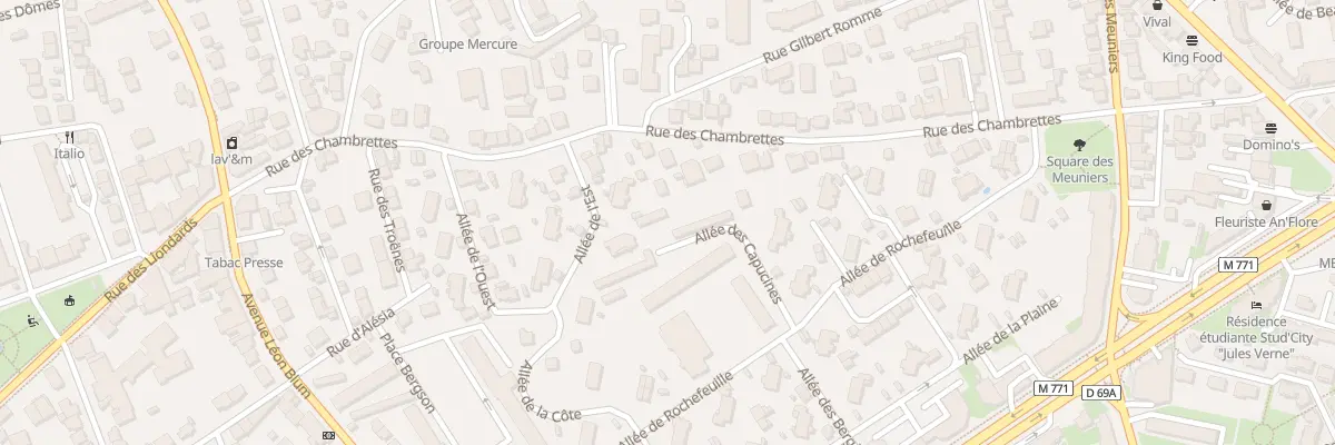 Plan du 5 All des Capucines à Clermont-Ferrand