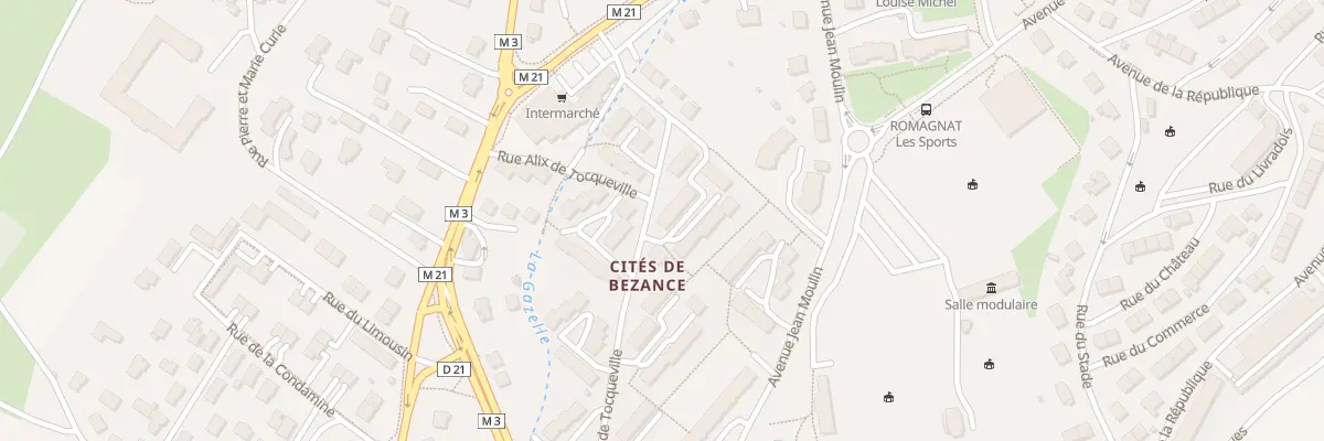 Plan du 64 Rue Alix de Tocqueville à Romagnat