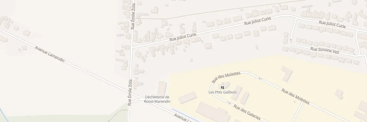 Plan du 610 Rue Joliot Curie à Roost-Warendin