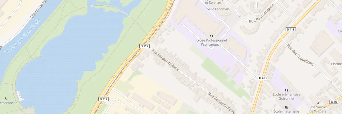Plan du 82 Rue Benjamin Favre à Waziers