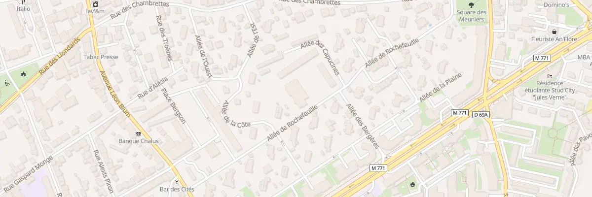 Plan du 15 All de Rochefeuille à Clermont-Ferrand