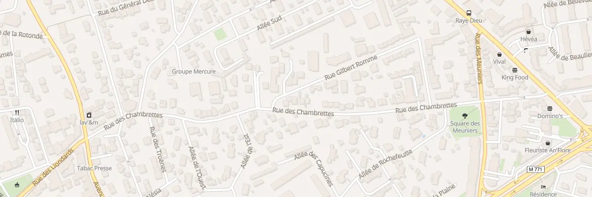 Plan du 45 Rue des Chambrettes à Clermont-Ferrand