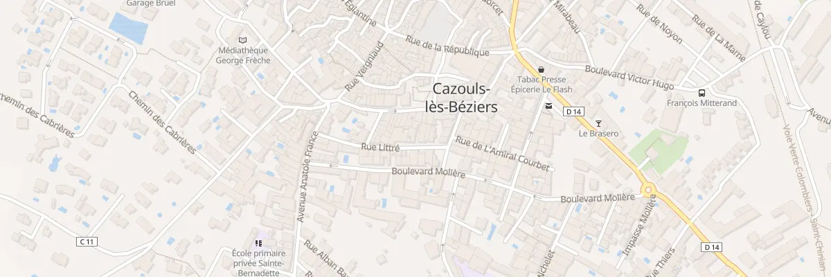 Plan du 10 Rue Littre à Cazouls-lès-Béziers