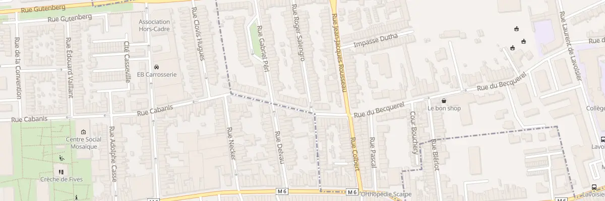 Plan du 134 Rue du Becquerel à Mons-en-Barœul