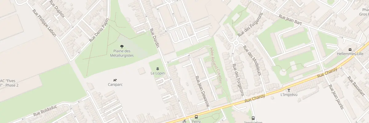 Plan du 3 Rue Jean Dewasne à Lille