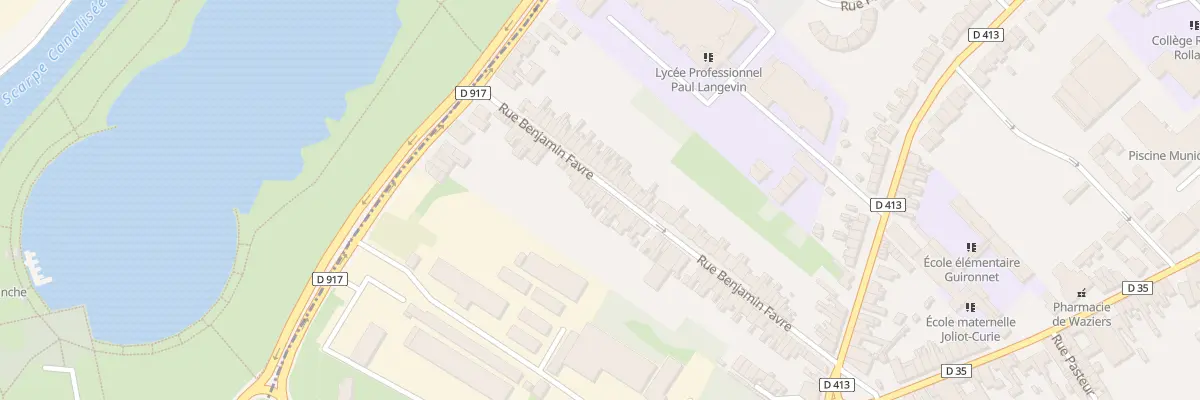 Plan du 63 Rue Benjamin Favre à Waziers
