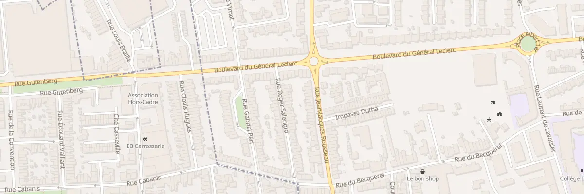 Plan du 7 Rue Roger Salengro à Mons-en-Barœul