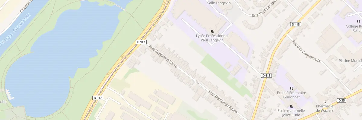 Plan du 70 Rue Benjamin Favre à Waziers