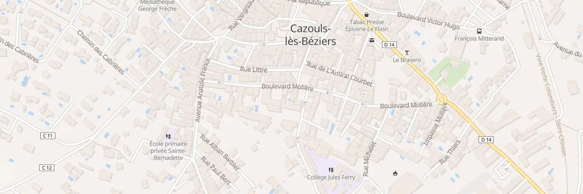 Plan du 14 Bd Molière à Cazouls-lès-Béziers