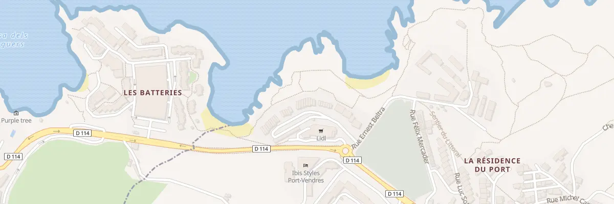 Plan de la Rue Ernest Beltra à Port-Vendres