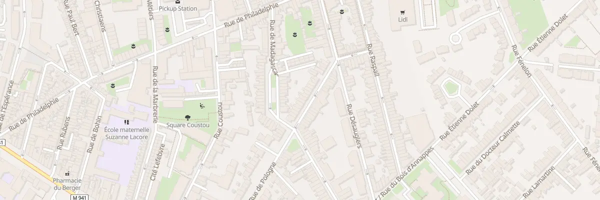 Plan du 101 Rue de Pologne à Lille