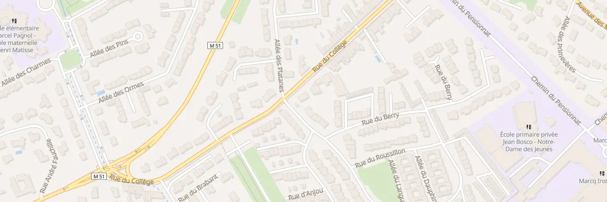 Plan du 92 Rue du Collège à Marcq-en-Barœul