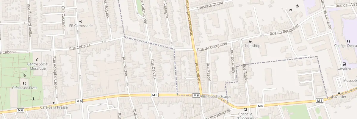Plan du 5 Rue Molière à Mons-en-Barœul