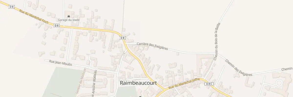 Plan du 105B Rue Marechal Foch à Raimbeaucourt