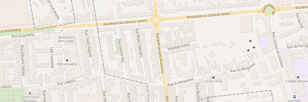 Plan du 128 Rue Jean-Jacques Rousseau à Mons-en-Barœul