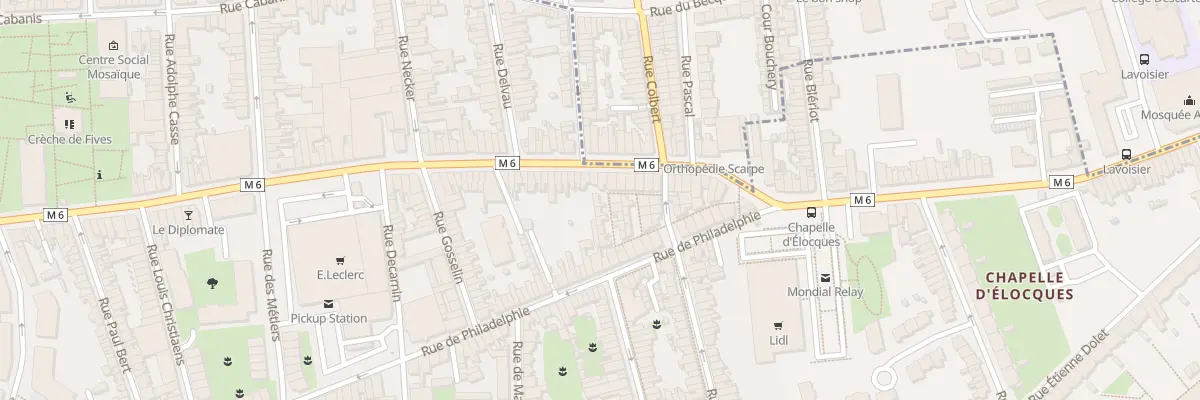 Plan du 30 Cité Bacquet 170 Rue Lannoy à Lille