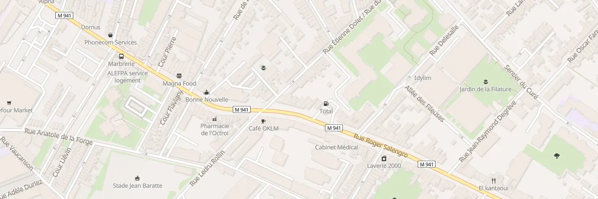 Plan du 7 Rue Roger Salengro à Lille