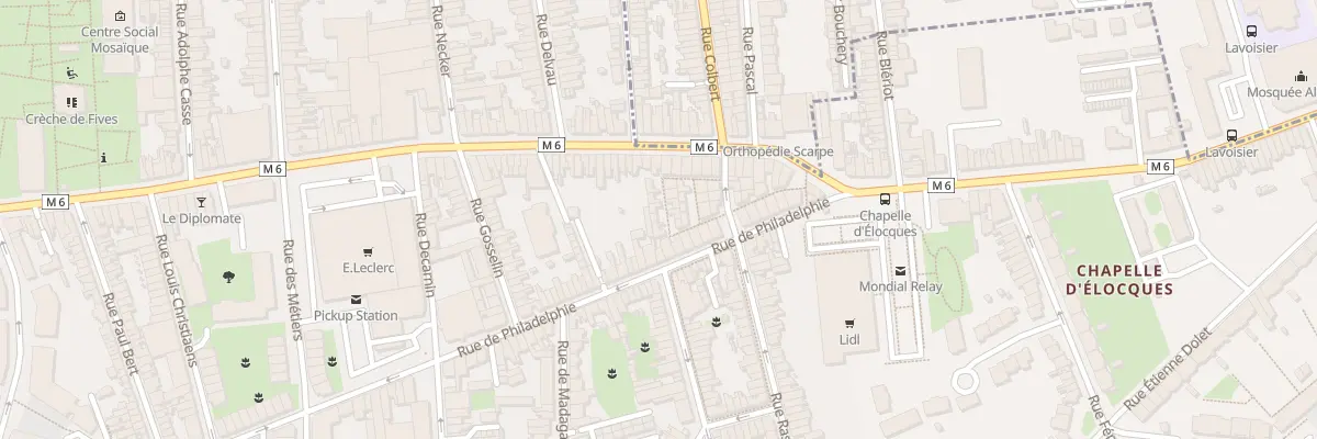 Plan du 33 Cité Bacquet 170 Rue Lannoy à Lille