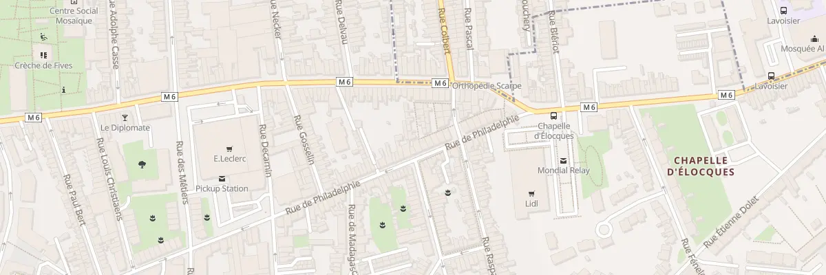 Plan du 34 Cité Bacquet 170 Rue Lannoy à Lille