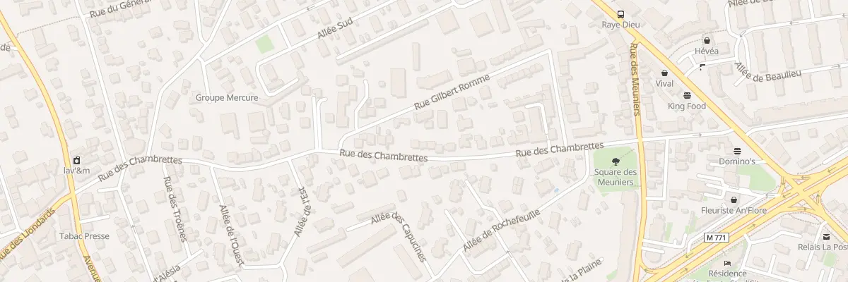 Plan du 55 Rue des Chambrettes à Clermont-Ferrand