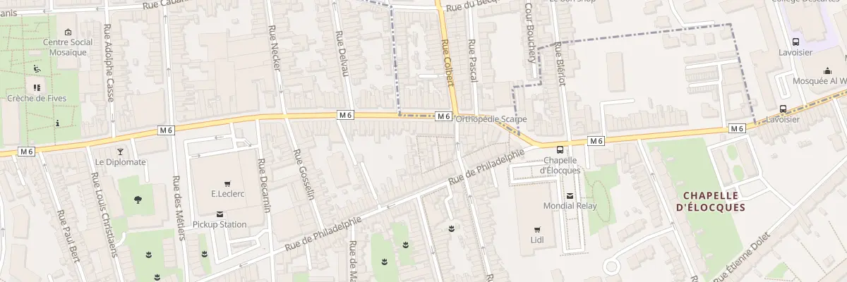 Plan du 39 Cité Bacquet 170 Rue Lannoy à Lille
