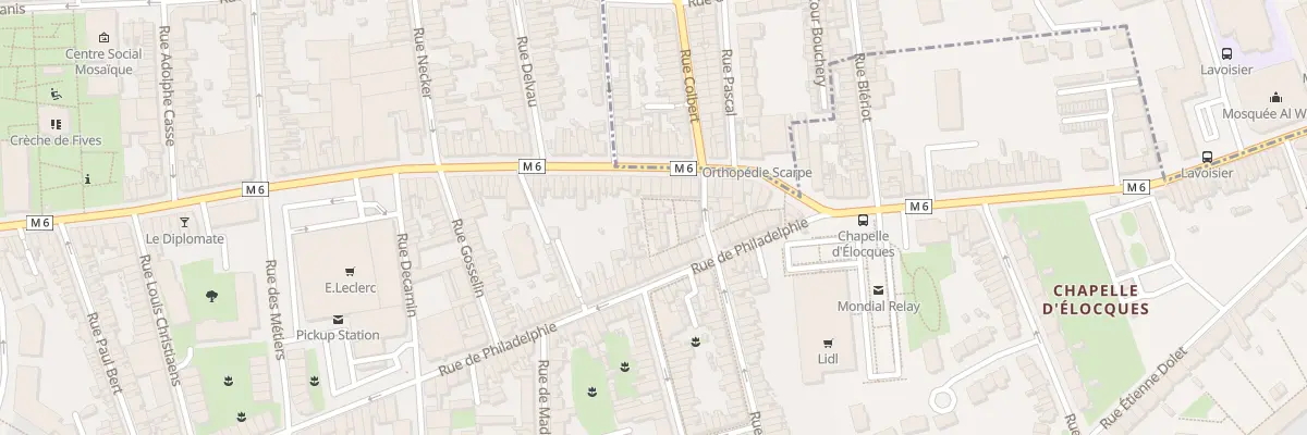 Plan du 38 Cité Bacquet 170 Rue Lannoy à Lille