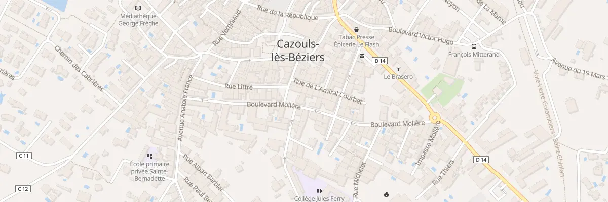 Plan du 7 Bd Molière à Cazouls-lès-Béziers