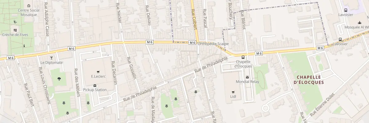 Plan du 36 Cité Bacquet 170 Rue Lannoy à Lille