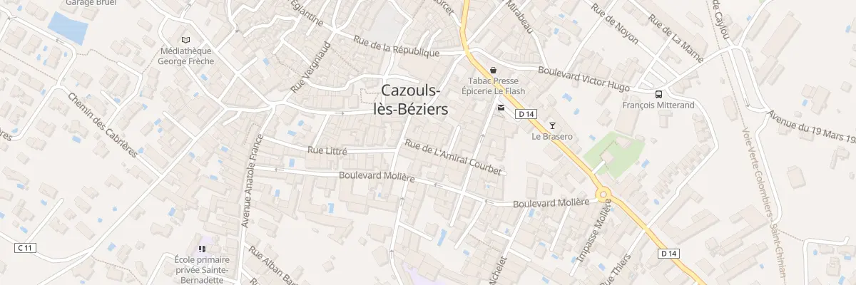 Plan du 1B Rue Courbet à Cazouls-lès-Béziers