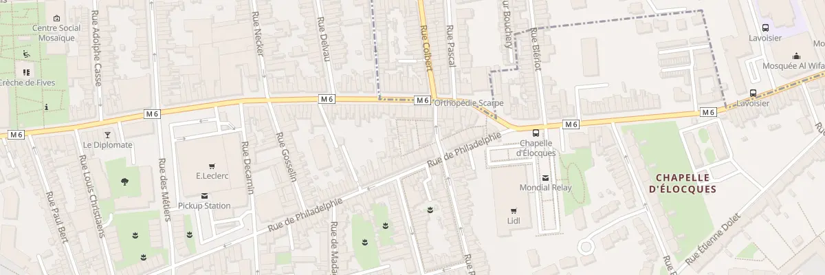 Plan du 42 Cité Bacquet 170 Rue Lannoy à Lille