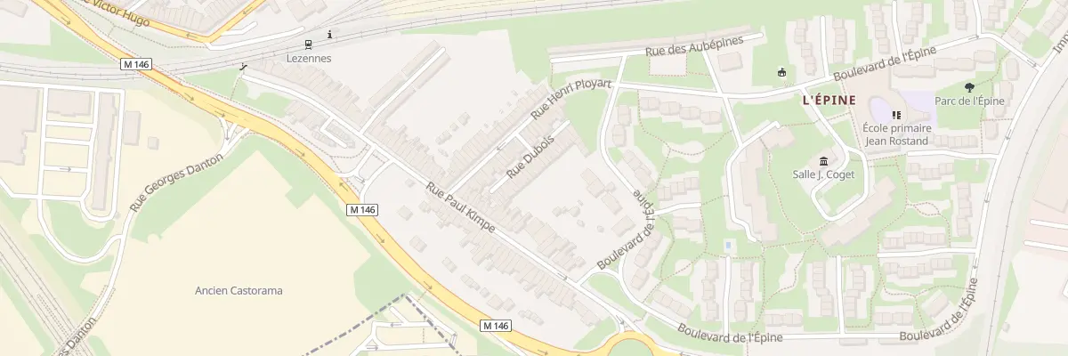 Plan du 93 Rue Paul Kimpe à Lille