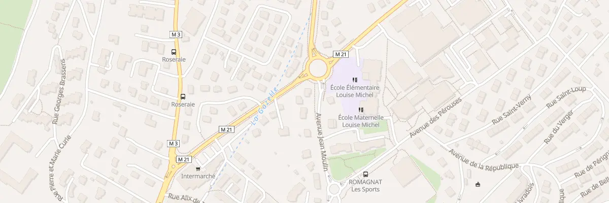 Plan du 15 Av Jean Moulin à Romagnat