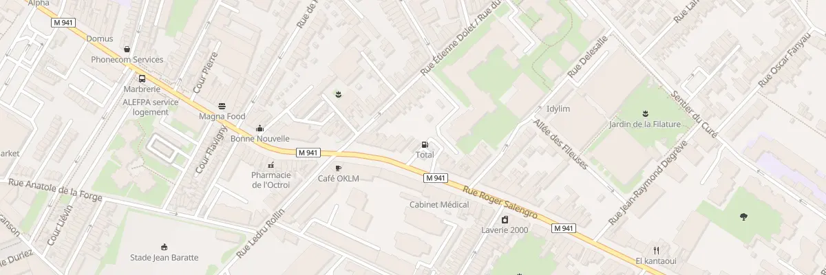Plan du 15 Rue Roger Salengro à Lille
