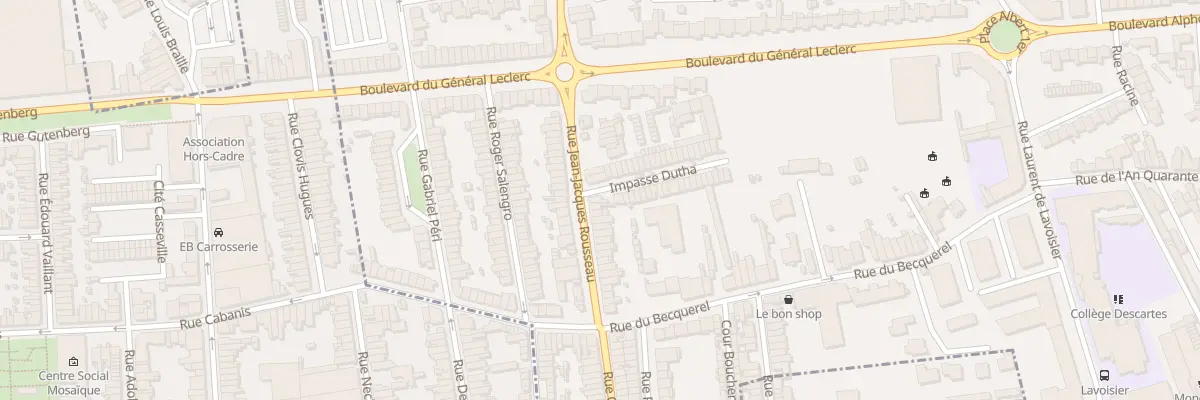 Plan du 207 Rue Jean-Jacques Rousseau à Mons-en-Barœul