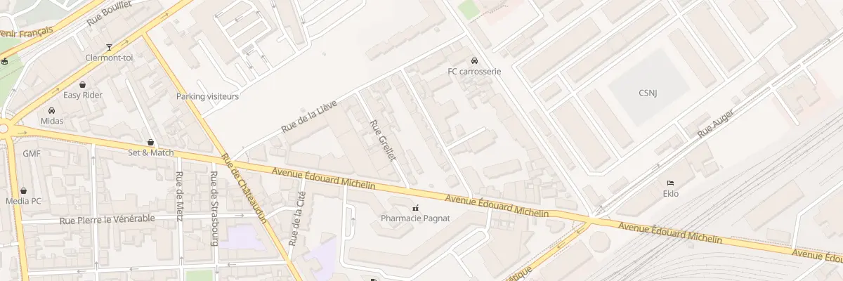 Plan du 7 Rue Morny à Clermont-Ferrand