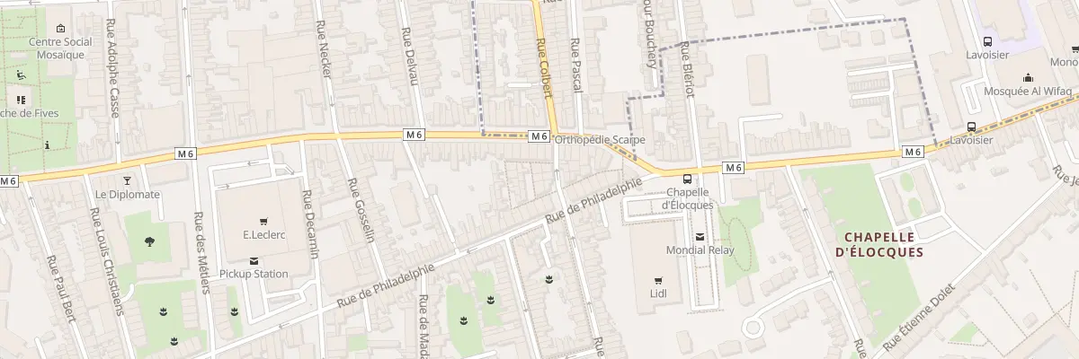 Plan du 45 Cité Bacquet 170 Rue Lannoy à Lille