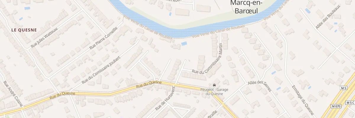 Plan du 15 Rue du Commissaire Martin à Marcq-en-Barœul