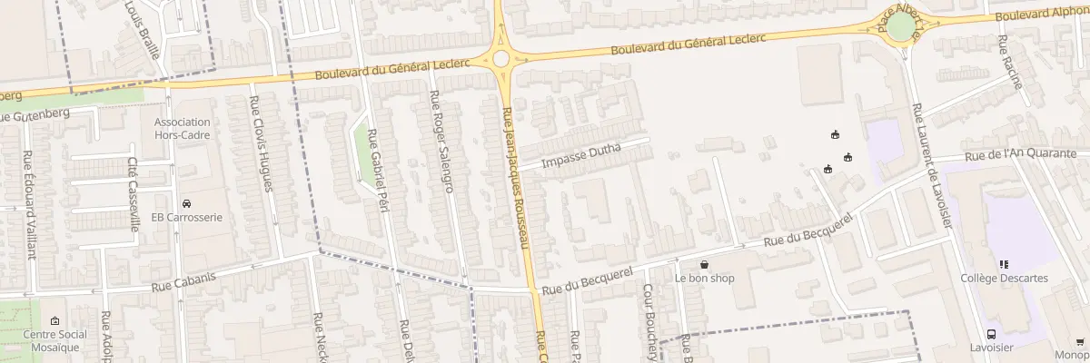 Plan du 209 Rue Jean-Jacques Rousseau à Mons-en-Barœul