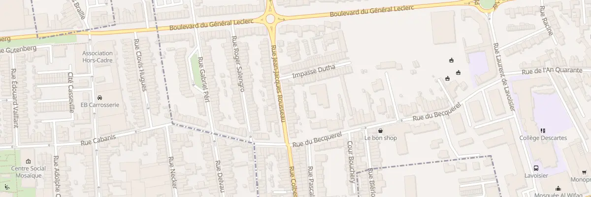 Plan du 217 Rue Jean-Jacques Rousseau à Mons-en-Barœul