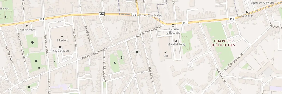 Plan du 8 Rue Raspail à Lille