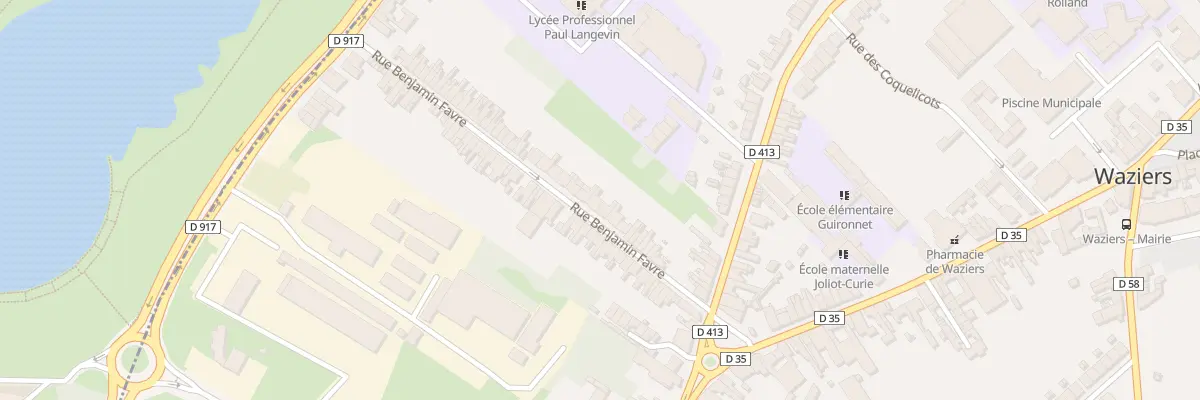 Plan du 30 Rue Benjamin Favre à Waziers