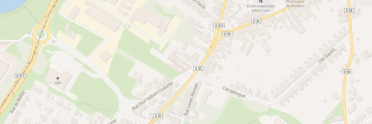 Plan du 8 Rue P Vaillant Couturier à Waziers