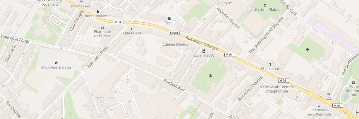 Plan du 44 Rue Roger Salengro à Lille