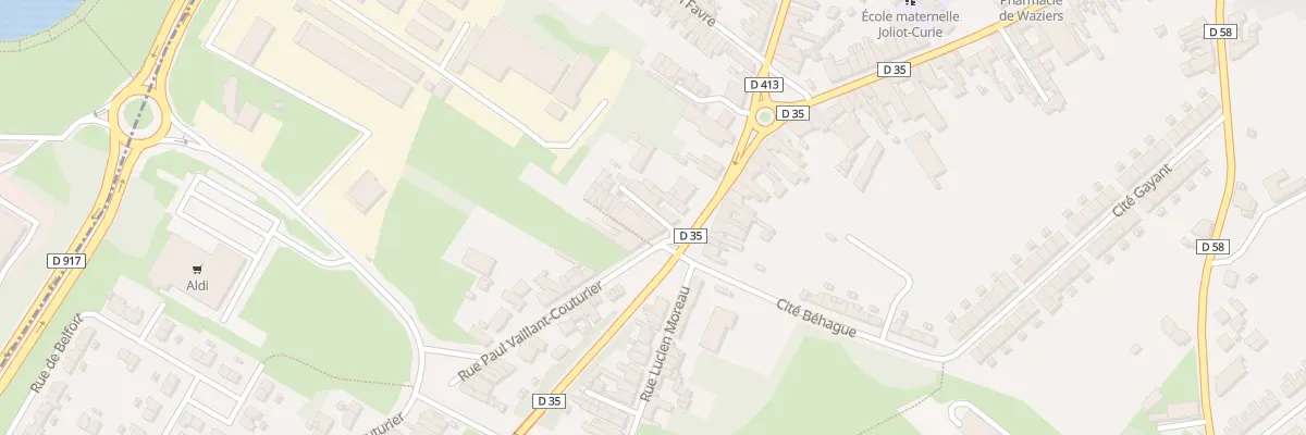 Plan du 6 Rue P Vaillant Couturier à Waziers