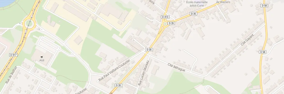 Plan du 4 Rue P Vaillant Couturier à Waziers