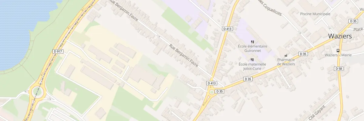 Plan du 21 Rue Benjamin Favre à Waziers