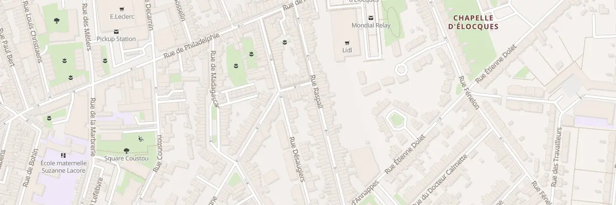 Plan du 38 Rue Raspail à Lille