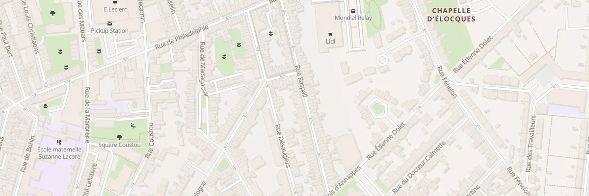 Plan du 42 Rue Raspail à Lille
