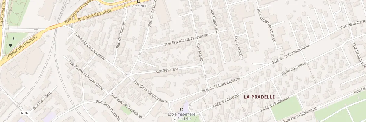 Plan du 25 Rue Severine à Clermont-Ferrand